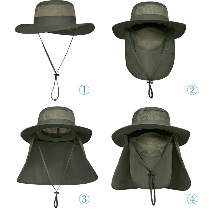 1Pc%20Fishing%20Hat%20for%20Men%20&%20Women,%20Outdoor%20UV%20Sun%20Protection%20Wide%20Brim%20Hat%20with%20Face%20Cover%20&%20Neck%20Flap%20-%20Image%205