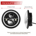 for Nissan Patrol Y60 Hummer H1&H2 Lada 4X4 7inch LED Headlight DRL For Wrangler TJ JK LJ CJ 7inch for Land Rover Defender.