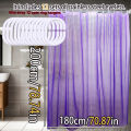 3D Mysterious Purple Clear and Transparent Bathroom Partition Curtain, High Appearance Horizontal Decorative Curtain. 
