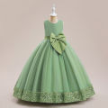 Teen Girls Luxury Big Bow Evening Gown Wedding Bridesmaid Party Dress For Girl Kids Sequin Princess Birthday Dresses Summer Wear. 
