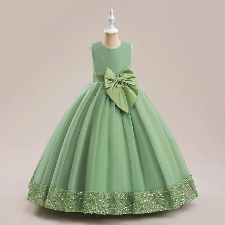 Teen%20Girls%20Luxury%20Big%20Bow%20Evening%20Gown%20Wedding%20Bridesmaid%20Party%20Dress%20For%20Girl%20Kids%20Sequin%20Princess%20Birthday%20Dresses%20Summer%20Wear%20-%20Image%208