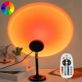 1 PCS Sunset LED Projection Light Remote Control, 16-color Environment USB Plug Night Light, Bedroom Decor Background Wall Photo. 