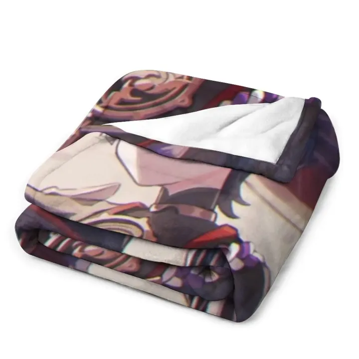 genshin%20scaramouche%20#2%20Throw%20Blanket%20Soft%20Plush%20Plaid%20fluffy%20blanket%20-%20Image%203