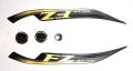 Fz V2 Fuel Injection Black Bike Gold Sticker Kit. 