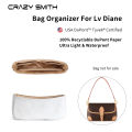 CRAZYSMITH Dupont Paper Bag Organizer For LV Diane Waterproof Handbag Inner Bag Insert Storage Bags Liner Bag Support Shaper. 