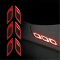 6pcs/Set Car Reflective Stickers Anti-Scratch Safety Warning Sticker for Truck Auto Motor Exterior Decorative Accessories. 