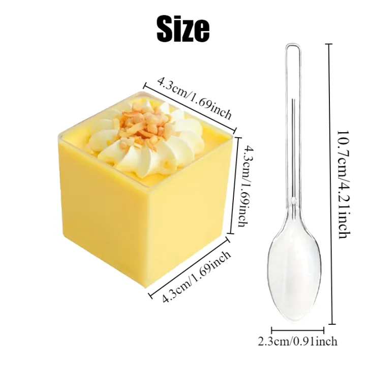 10/20PCS%20Square%20Dessert%20Cups%20Disposable%20Dessert%20Cups%20Mousse%20Cake%20Appetizers%20Yogurt%20Wedding%20Birthday%20Party%20Christmas%20Supplies%20-%20Image%202