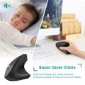 Wireless Bluetooth Vertical Mouse 800 1200 1600 DPI 6 Button Personalised Side Grip Ergonomic 2.4G Mute Gaming PC Computer Mouse.