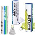 Pack Of 6 Yonex Mavis 350,Mavis 500 Mavis 7 ,Badminton Shuttle Mavis 350 Yellow and White , Shuttle For Beginner , Yellow Colour Shuttle For Intermediate and Beginners for Outdoor, Indoor Badminton Sport. 