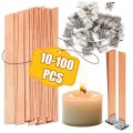 Handmade Soy Wax Candle Wooden Wick DIY Aromatherapy Candle Single Direction Wick Paraffin Wax Candle Crafting Guide. 