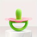 Silicone Teether Ring, Pacifier Type Teething Tool, Soft Molar Stick with Massage Dot.
