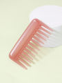 1PCS convenient short rectangular wide toothed comb, plastic flat comb, hair massage smooth hair styling tool. 
