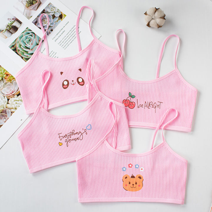 4PCS%20Developmental%20Cotton%20Girls%20Camisole%20Vest%20Threaded%20Combination%20Teenage%20Middle%20School%20High%20School%20Girls%20Underwear%20Bra%20Bra%20-%20Image%203