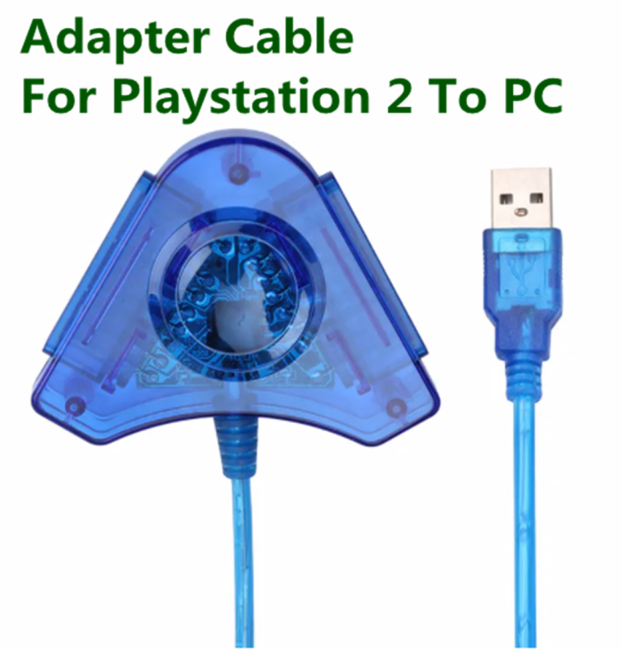 Triangular Playstation Controller Blue Triangle USB Controller Gamepad Adapter Converter Cable for ...