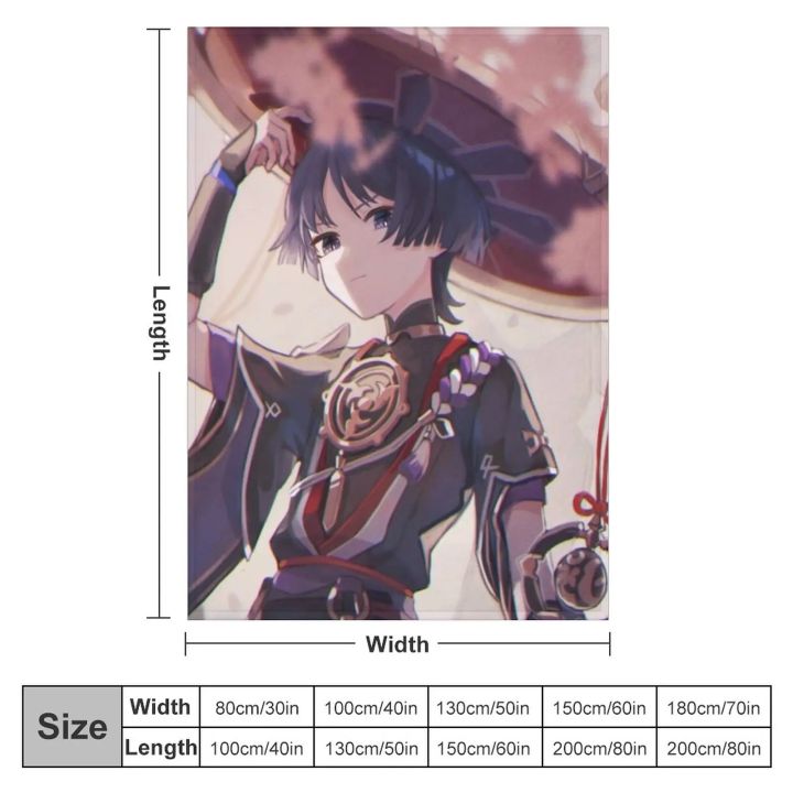 genshin%20scaramouche%20#2%20Throw%20Blanket%20Soft%20Plush%20Plaid%20fluffy%20blanket%20-%20Image%202