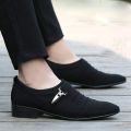 TTJJ Men Casual Shoes Pointed Toe Formal Shoes Canvas Shoes Fashion Business Shoes Non Slip Casual Shoes for Men. 