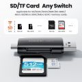 Toocki Card Reader USBC & USB3.0 to SD Micro SD TF Card Adapter for PC Laptop Accessories Smart Memory Cardreader SD Card Device. 