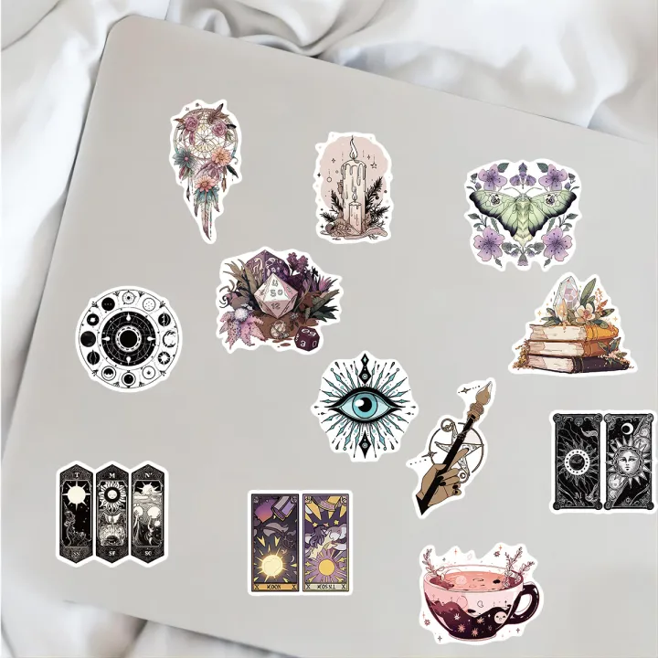 50%20PCS%20Aesthetic%20Magic%20Witchy%20Adults%20Stickers%20Waterproof%20Vinyl%20for%20Water%20Bottle,Laptop,Phone,Scrapbooks,Witchcraft,%20Journaling%20-%20Image%205