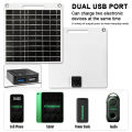 50W Flexible Solar Panel with USB Output Fast & Charger for Phone, Power Bank Outdoor Camping, Hiking, Home, RV, Emergency Use. 