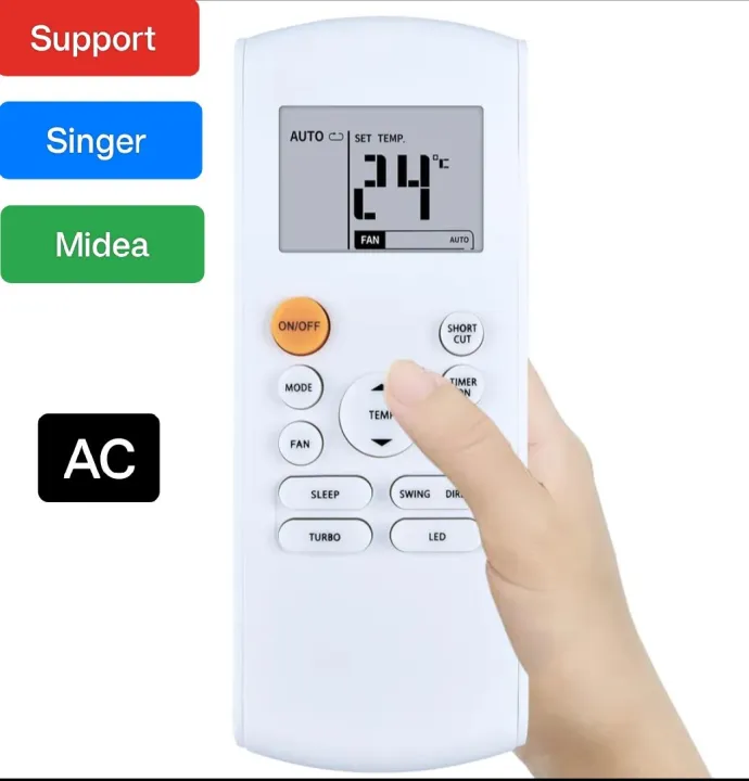 Air-conditioning%20Remote%20Control%20For%20SINGER,%20MIDEA%20Ac%20-%20Image%203