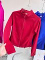 Woman's Sports Jacket Zip Up Gym Clothes Long Sleeve Workout Seamless Top Speed Activewear Yoga Pilates Running Coats.