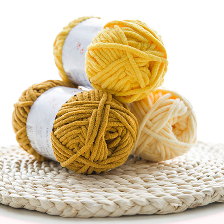 50g%20Thick%20Velvet%20Yarn%20Handmade%20DIY%20Knitting%20Yarn%20Wool%20Line%20Baby%20Scarf%20Hat%20Soft%20Chenille%20Yarn%20Knit%20Wol%20-%20Image%202