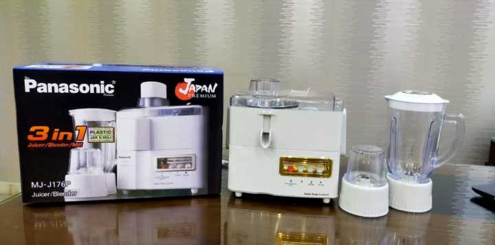 Panasonic Japan/Malaysia Premium Juicer 3 in 1 Multifunction Juicer Grinder and Blender Machine MJ M_176P