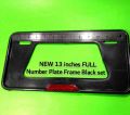 New PUNJAB 13" Number Plate FRAME BLACK Car License Number Plate Frame 2 pieces Set With Reflector. 