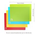 4 Pack Food-grade Flexible Plastic Sticky Cutting Board Non slip Cutting Board Easy To Clean Outdoor Portable Fruit Cutting Mat. 