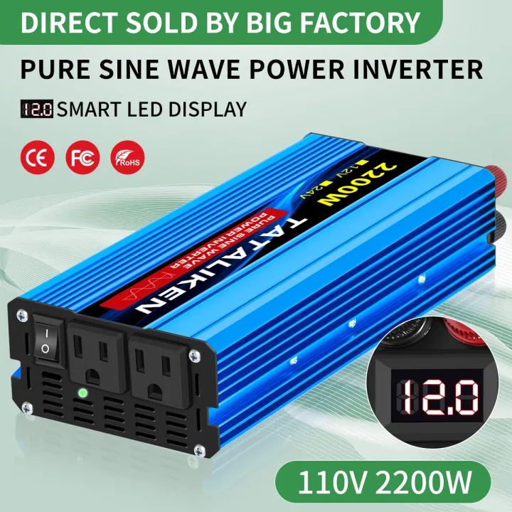 Pure Sine Wave Inverter 1000W-4000W DC 12V/24V to AC 110V 60hz Power ...
