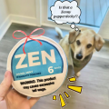 Zen Pupper Deckies Parody Dog Toy - Plush Squeaky and Crinkle Funny Dog Toy - Drool Mint. 