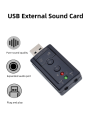USB Sound Card External 7.1 Mini Sound Card USB Sound Card Audio Interface USB Sound Card High Quality USB to 3.5mm Interface. 