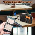 XHDATA D-109 Stereo Digital Portable Radio AM SW MW FM Radio Bluetooth Compatible Multifunctional Radio Support TF Card Player. 