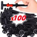 Self-locking Nylon Cable Tie Multi-Purpose Car Fender Engine Guards Underbody Panel Retainer Strap Set Screw Replacement Clips. 