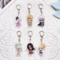 1/6PCS Anime Characters Dr. STONE Acrylic Keychain Accessories Cartoon​ Keyrings Friends  Funny Bag Charms Backpack Pendant. 