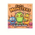 28 Pages Original Cute Monsters Coloring Book for Adult | Colouring Book Drawing Supplies for Christmas, Thanksgiving, Halloween. 