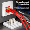 AMPCOM Pro+ RJ45 STP Zinc Alloy Keystone Jack Punch Down Free Cat7/6A/6, 50U Extra-Thick Gold Plated Network Module Connector.