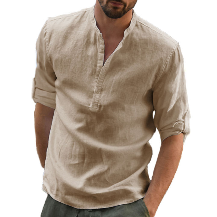 KB%20New%20Men's%20Casual%20Blouse%20Cotton%20Linen%20Shirt%20Loose%20Tops%20Long%20Sleeve%20Tee%20Shirt%20Spring%20Autumn%20Casual%20Handsome%20Men%20Shirts%20-%20Image%203