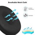 Ring Cushion Memory Foam for Pain Relief and Comfort, Hypoallergenic Washable Cover, Donut Seat for Piles and Pressure Relief, Black. 