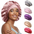 1Pcs Silk Bonnet for Sleeping Women Satin Lined Hair Bonnets for Sleeping Soft Elastic Band Silk Sleep Cap for Curl. 