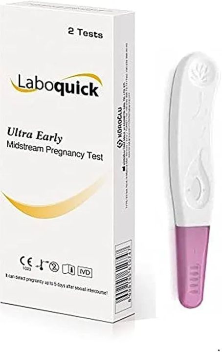 Laboquick Ultra Early Midstream Pregnancy Test - Pregnancy Test Early Detection - Fertility Test 10mIU/ml HCG - 2 Pregnancy Tests Bundle - 5 Days Detection