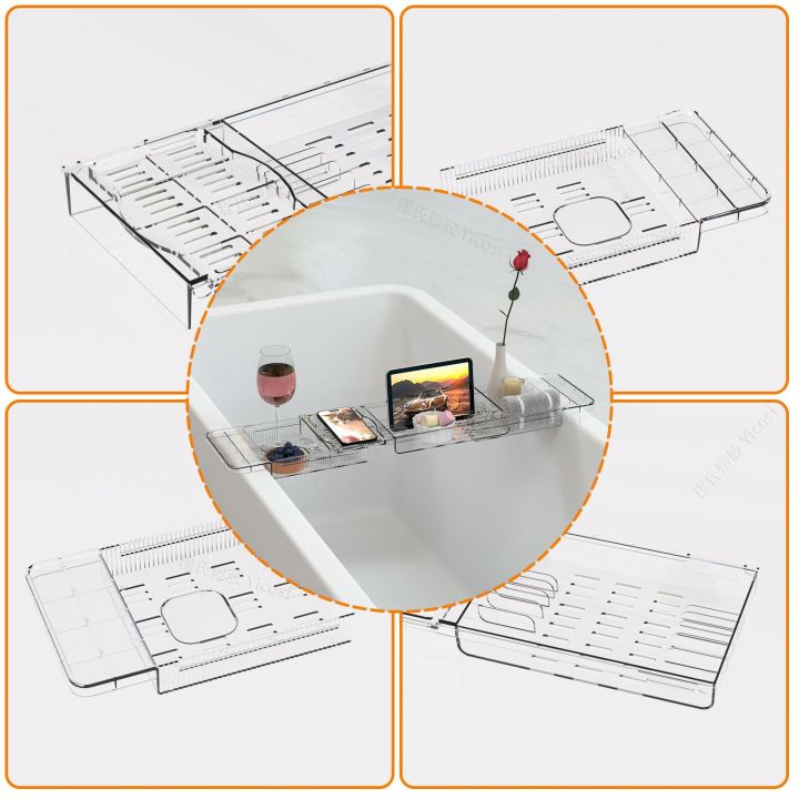 Extendable%20Bathroom%20Storage%20Shelf%20&%20Bathtub%20Tray%20Rack,%20Adjustable%20Shower%20Caddy%20Organizer%20with%20Expandable%20Tray%20Holder%20Stand%20-%20Image%204