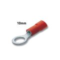 30pcs 10mm insulated lugs , wire thimble Red colour U , O , flat pin. corner. 