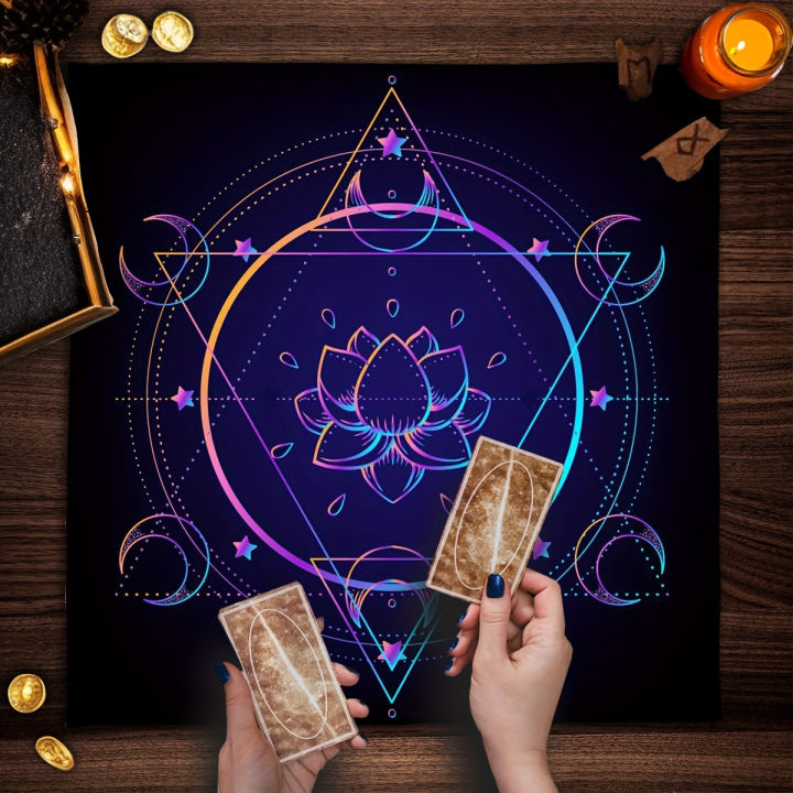 VIKAMA%20Astrology%20Ceremony%20Tablecloth%20Black%20on%20White%20Zodiac%20Waterproof%20Stain%20Resistant%20Meditation%20Divination%20Energy%20Healing%20-%20Image%203