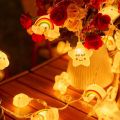 1PACK Rainbow&Star&Cloud String Lights LED Decorative Fairy Light Battery Powered Lights Twinkle Lights For Party Bedroom Decor. 