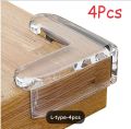 4Pcs Silicone Table Corner Edge Protection Cover Soft Transparent Desk Edge Corner Child Baby Safety Anticollision Protector Home Tools.