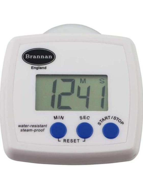 Digital Water Resistant Shower/Bath/Kitchen Timer Steam Proof Bathroom Wet Room