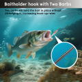 9KM 50Pcs Baitholder Hook, Fishing Hooks Keeper, Circle Hook High Carbon Steel for Freshwater & Saltwater.