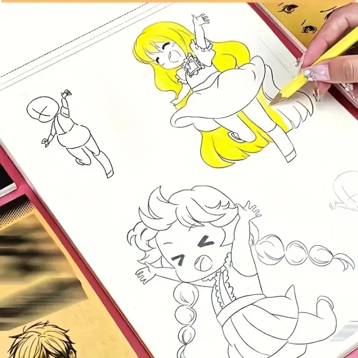 1pc%20Anime%20Character%20Line%20Art%20Drawing%20Book%20for%20Beginners%20-%2048%20Pages%20of%20Simple%20Hand-Drawn%20Outlines%20for%20Tracing%20&%20Practice%20Painting%20-%20Image%206