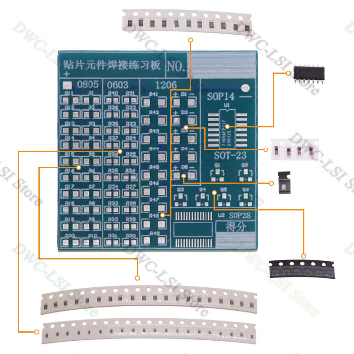 SMD%20NE555%20CD4017%20Rotating%20Flashing%20LED%20Components%20SMT%20LQFP44%20Soldering%20Practice%20Board%20Electronic%20Circuit%20Training%20Suite%20DIY%20Kit%20-%20Image%202